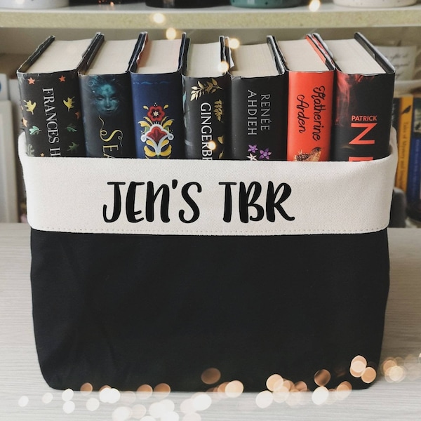 Personalisierter TBR Bücherkorb (groß), Buch Organizer, Buch Aufbewahrung, Lese Ziele, Top Buch Liebhaber Geschenk, Bücherkorb, Buchhalter, Lehrer Geschenk