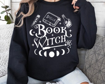 Book Witch Sweatshirt For Fantasy Readers