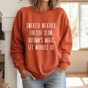 Autumn's Magic Sweatshirt - Embrace Sweater Weather and Fireside Glow!, Various Colours & Plus Sizes Available