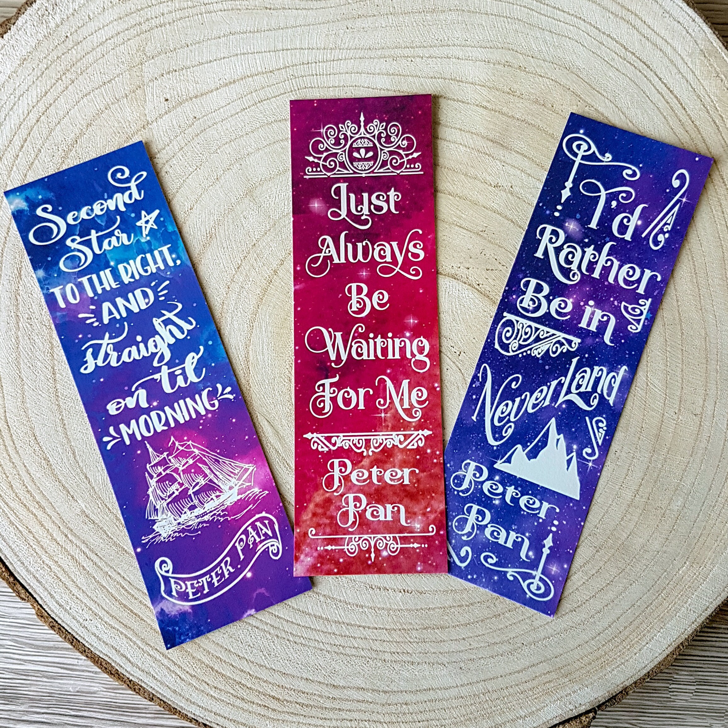 Peter Pan Bookmark Fantasy Bookmark Quote Second Star Etsy Singapore