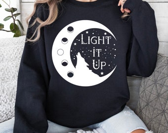 Light It Up Sweatshirt, Crescent City, HOEAB, HOSAB, Danika, Bryce, Moon Wolf Starlight, House of Earth & Blood, Sarah J Maas Licenced Merch