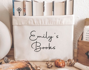 Personalised Book Basket, Book Organiser, Book Storage, Reading Goals, Top Book Lover Gift, Book Bin, Book Holder, Teacher Gift