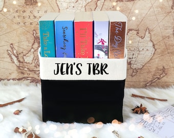 Personalised Book Basket, TBR Basket Small, Book Organiser, Book Bin Storage, Reader Gift, Teacher Gift, Top Gifts For Bookworms