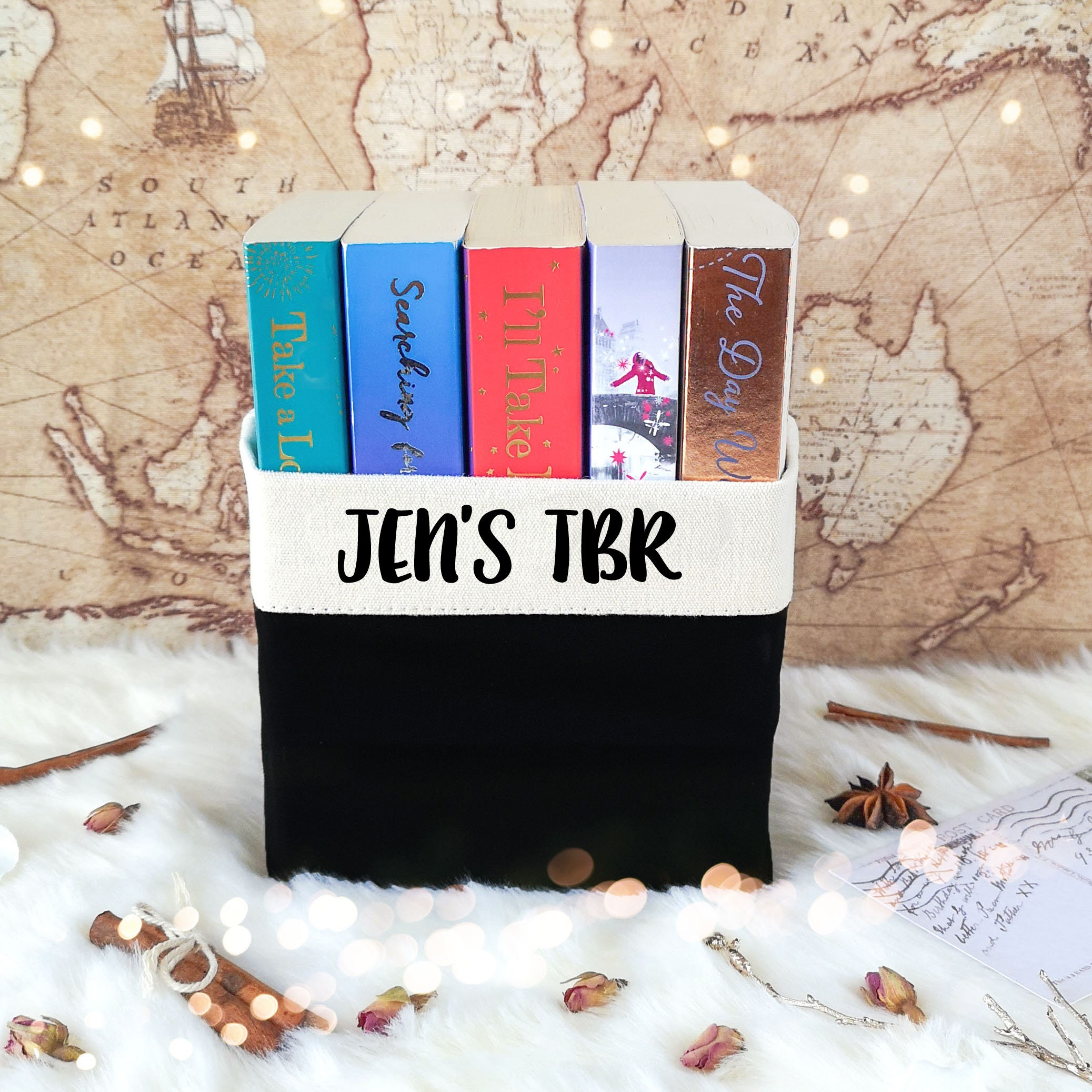 Cesta de libros TBR personalizado pequeño disponible en | Etsy