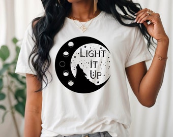 Light It Up T-shirt, Crescent City, HOEAB, HOSAB, Danika, Bryce, Moon Wolf Starlight, House of Earth & Blood, Sarah J Maas Licenced Merch