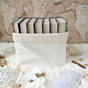 Autumn Book Basket With Emily Bronte Quote, TBR Basket, Book Lover Box, Reader Gift, Teacher Gift, Top Bookish Gifts, Storage Caddy image 2