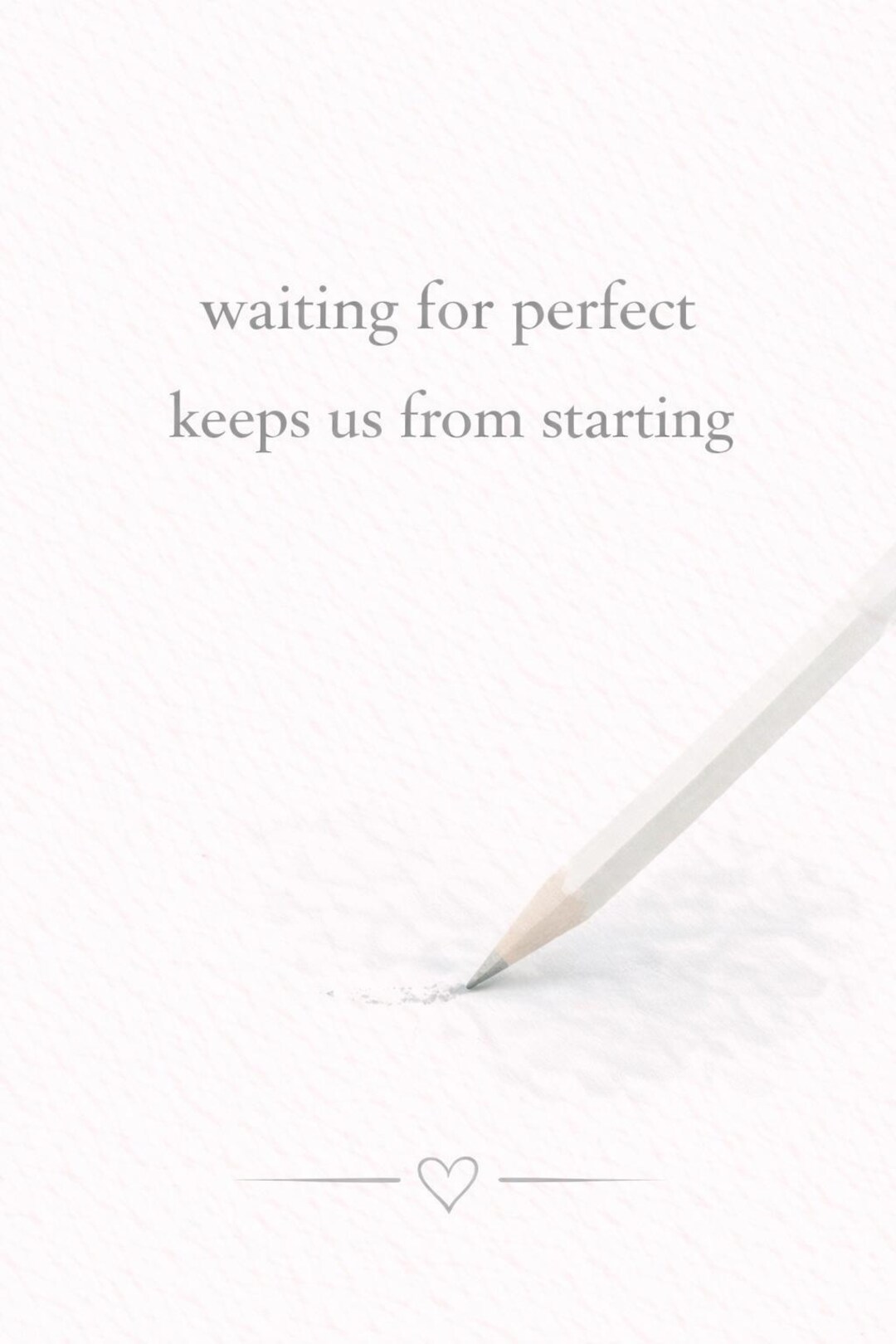 Minimalist Motivational Wall Art Printable, Waiting for Perfect Keeps ...