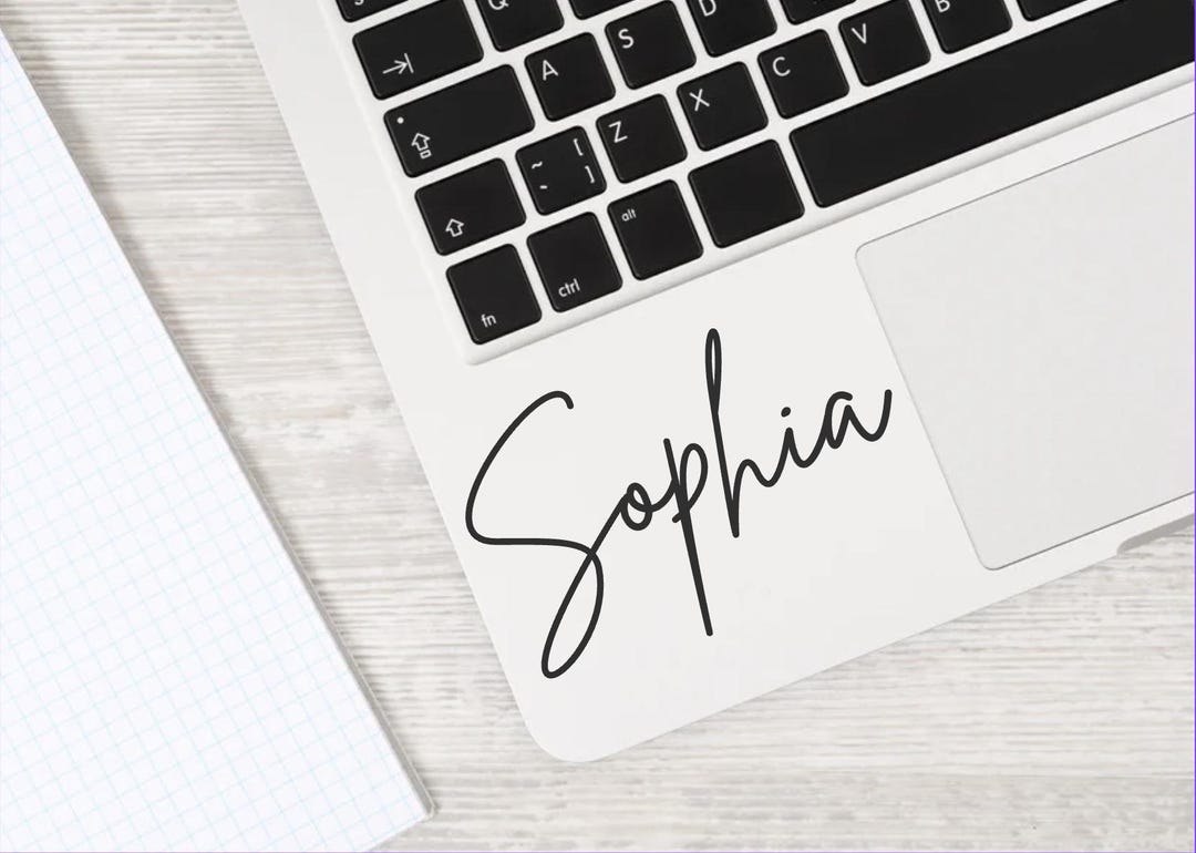 Personalized Laptop Name Decal | Custom Vinyl Sticker for Laptops ...