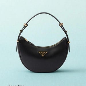 Crescent Bag Women Small Shoulder Purse Underarm Handbag Minimalist Top Handle Bag Simple Everyday Purse Compact Zipper Bag Gift Idea Her