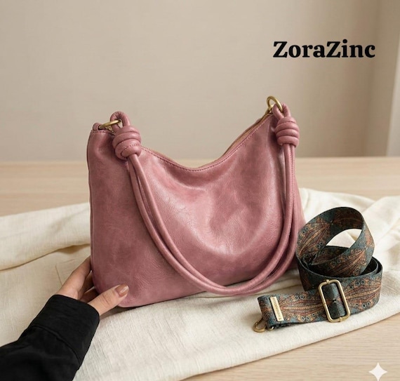 Soft Leather Hobo Bag Handmade Shoulder Bag Minimalist Everyday Purse Slouchy Handbag Casual Crossbody Bag Women Christmas Gift Idea