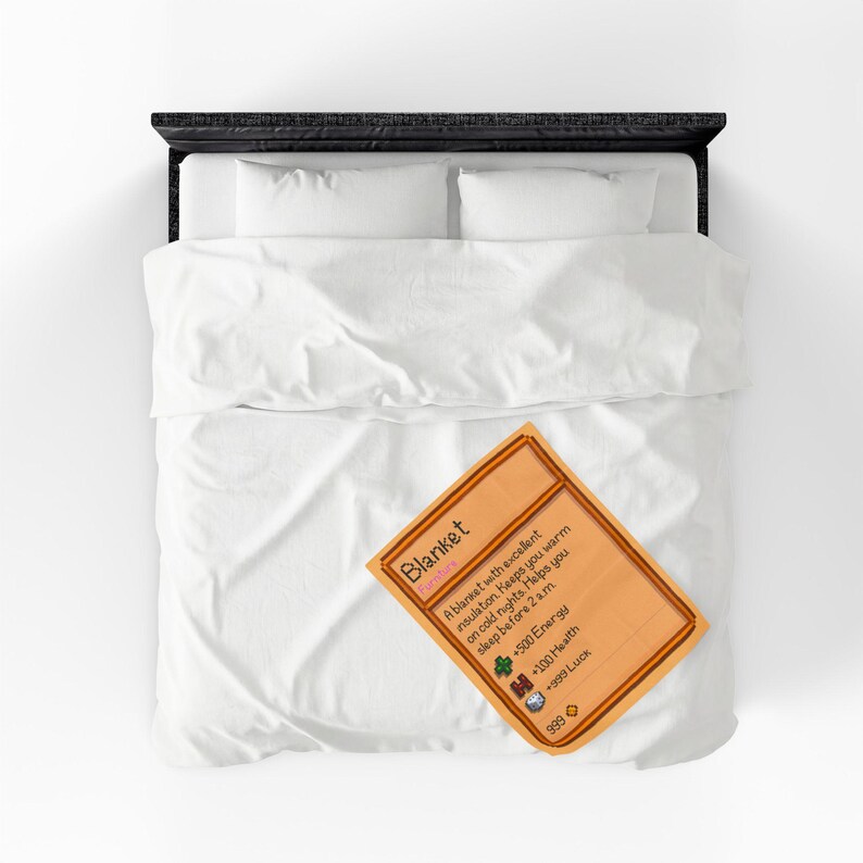 Manta de Stardew Valley / Regalo para gamers, Regalo para él o ella, Estilo pixel art, Merchandising de Stardew Valley, Regalo para niños, Videojuego, Regalo de graduación imagen 9