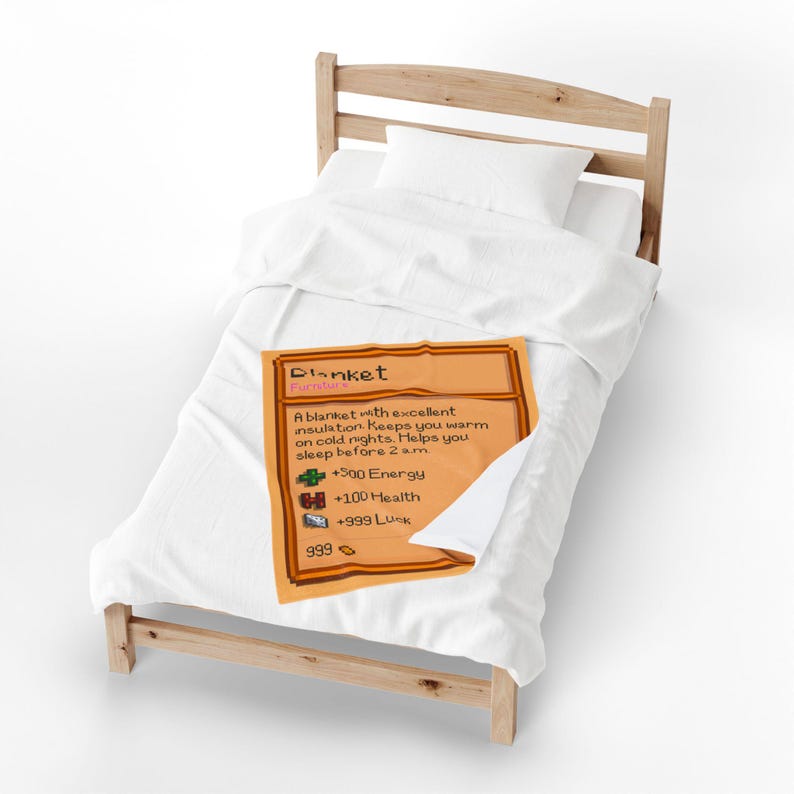 Manta de Stardew Valley / Regalo para gamers, Regalo para él o ella, Estilo pixel art, Merchandising de Stardew Valley, Regalo para niños, Videojuego, Regalo de graduación imagen 12