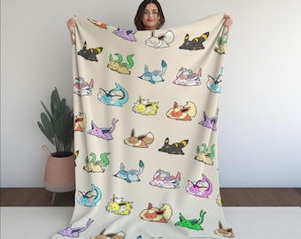 Pokemon throw blanket, Gift for kids, Gift for boys, Gift for him and her, First Gen 1 Original, Pkmn Red Blue,Game Sprites Inspired