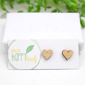 Valentine's Day gift for girlfriend - Love heart studs - small earring studs - bridesmaid gift