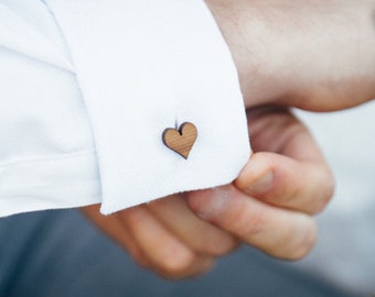 Cufflinks - Wedding cufflinks - Wood Cufflinks - Groom cufflinks - 5 year anniversary