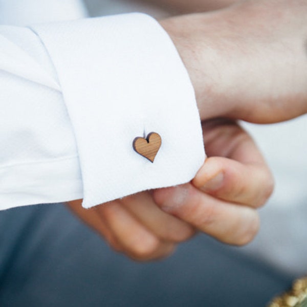 Cufflinks - Wedding cufflinks - Wood Cufflinks - Groom cufflinks - 5 year anniversary