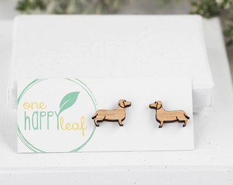 Dachshund jewelry, sausage dog earrings - Sausage dog gifts - dachshund studs - weiner dogs jewelry - doxie studs