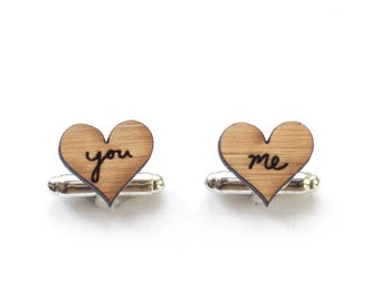 Cufflinks - Groom cufflinks - Wedding Cufflinks - 5 year anniversary - cufflinks for men