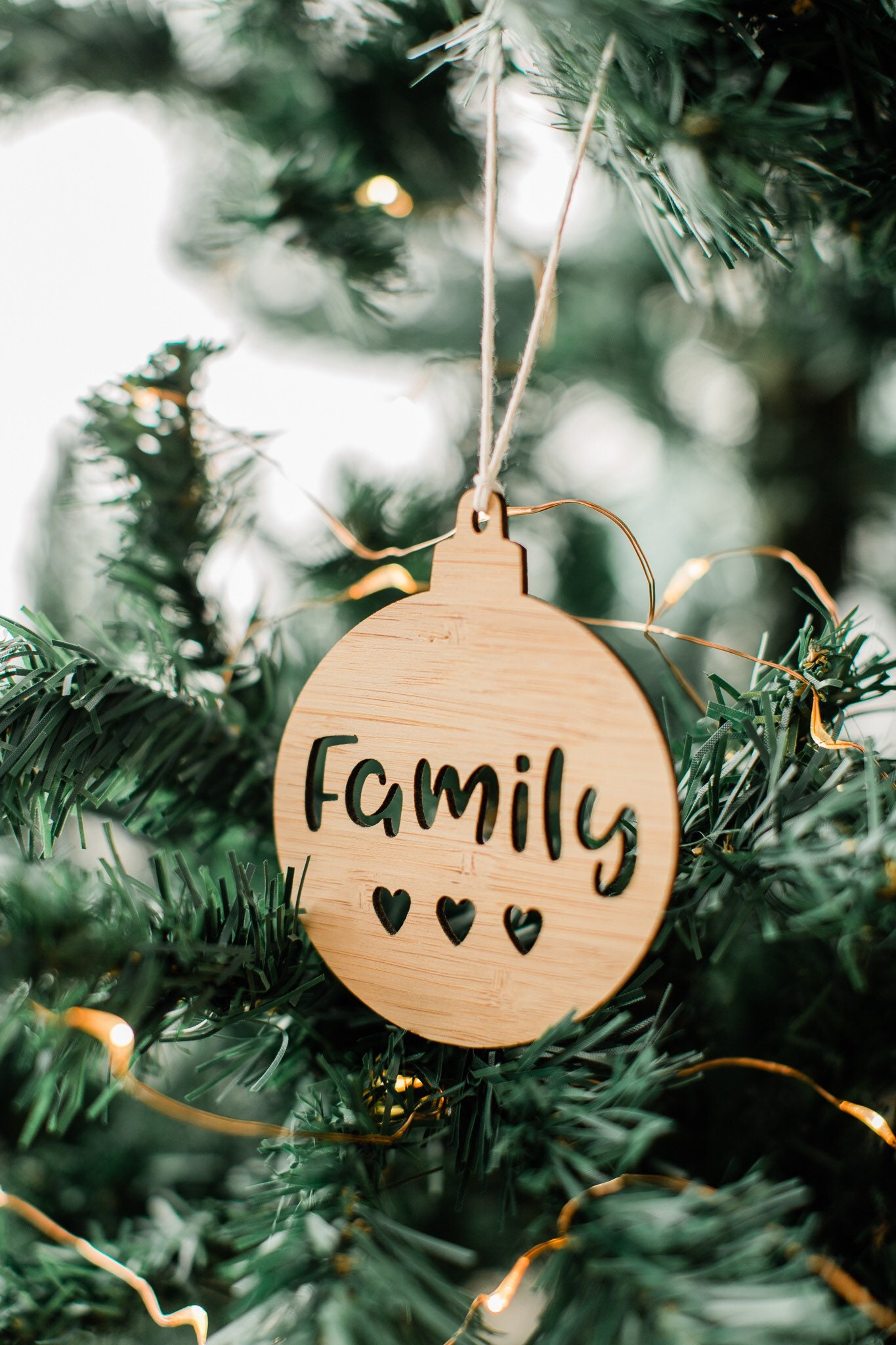 Boule de Noël en Famille, Décoration Sapin Noël, Idée Cadeau Famille