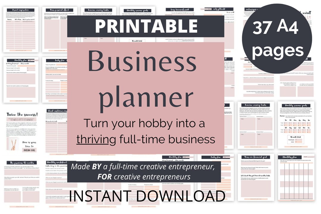 Printable Business Planner, Business Plan Templates, Small Business ...