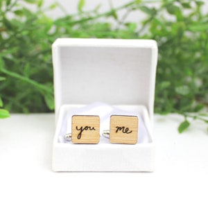 Cufflinks - Groom cufflinks - Wedding Cufflinks - 5 year anniversary - cufflinks for men - cufflinks groom - you and me cufflinks