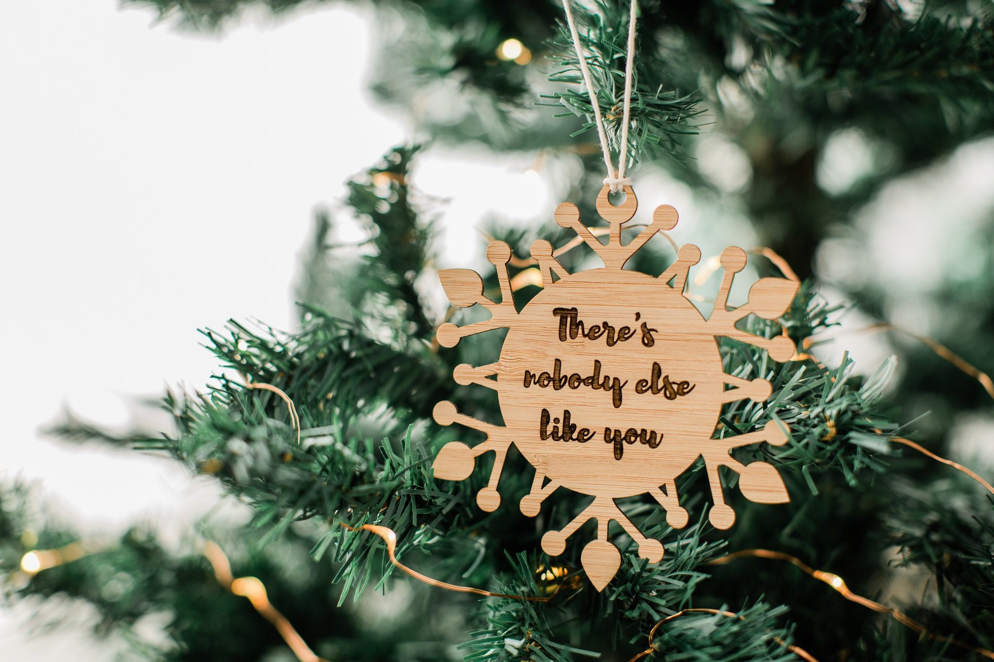 Ornement de Flocons Neige, Décoration Sapin Noël, Noël Personnalisé, Cadeau Pour Enseignant, Écologi