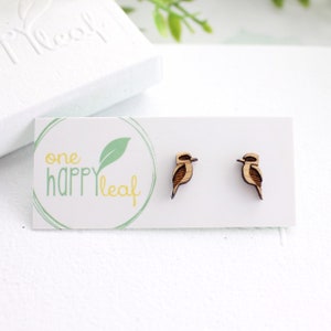 Kookaburra stud earrings - Australian bird studs, cute earrings, Australiana gift, Kookaburra jewellery