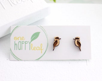 Kookaburra stud earrings - Australian bird studs, cute earrings, Australiana gift, Kookaburra jewellery