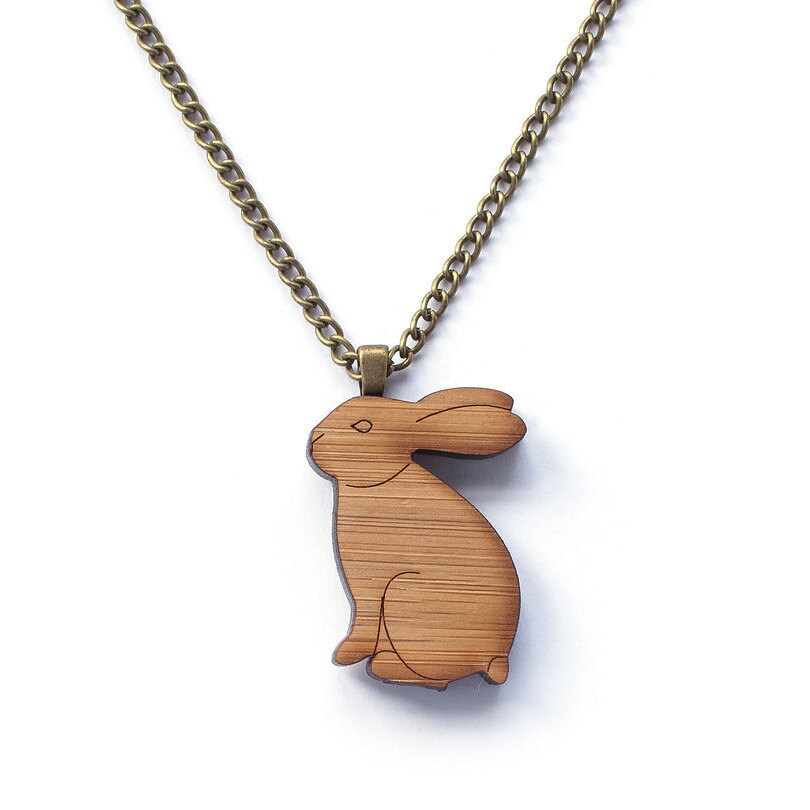 Rabbit necklace Rabbit jewelry bunny necklace bunny Etsy