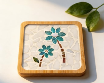 Kit para crear posavasos de mosaico relajantes (hazlo tú mismo) / Todos los materiales incluidos / 9 diseños botánicos / Ideal para principiantes / Actividad de fin de semana para adultos / Regalo para amantes de las plantas