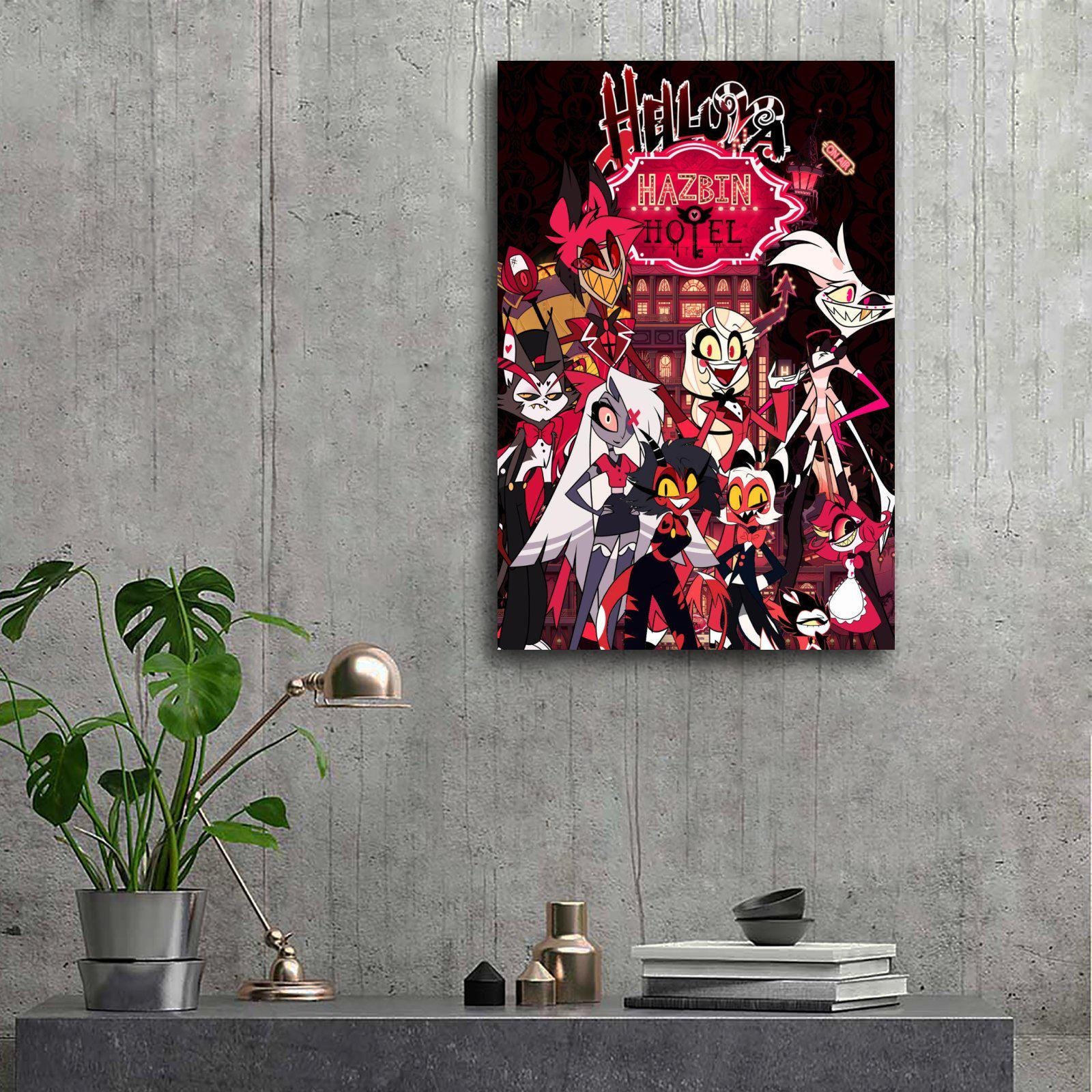 Helluva Boss and Hazbin Hotel Painting on Canvas Wall Art Poster ...