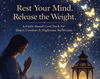 Tarjetas con versículos bíblicos cristianos para la paz nocturna / Baraja de reflexión sobre la fe (Descarga imprimible)