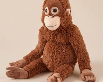 Punch Plush Monkey Toy Soft Stuffed Animal Cuddly Monkey Plush Gift for Kids Baby Shower Nursery Décor Personalized