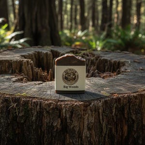 Big Woods Tallow Soap — 100% Grass-Fed Tallow • Cedarwood, Fir & Patchouli • Small-Batch, Handcrafted