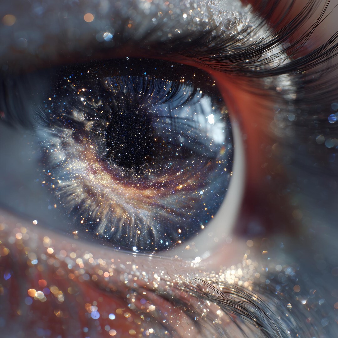 Cosmic Galaxy Eye Digital Art Print - Etsy