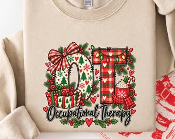 Vintage Christmas OT Shirt, Occupational Therapy Holiday Tee, Cute OT Pediatric Therapist Tshirt, Winter OT Appreciation Gift