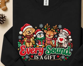 Christmas SLP Shirt, Cute Speech Therapy Holiday Tee, Every Sound Is A Gift Tshirt, Speech Therapist Christmas Graphic, SLP Gift