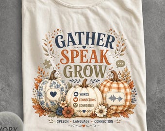 Speech Therapist Shirt, Language Pathologist Tee, Autumn Pumpkin Graphic, Speech Therapy Design