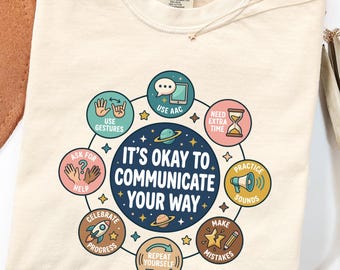 Inclusive Communication T-Shirt, AAC Awareness Graphic Tee, Neurodiversity Affirming Apparel, Speech Therapy Gift, Inclusive Classroom Top
