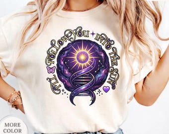 Mystical Kpop Fan Gift Shirt, Kpop Music Lover Tee, Lyric Graphic Shirt, Purple Aesthetic Tee