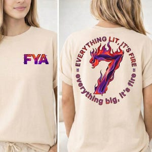 Kpop Concert Shirt FYA Fire Graphic Tee, Korean Style Fan Gift Unisex Streetwear, Kpop Lover Gift