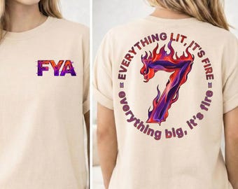 Kpop Concert Shirt FYA Fire Graphic Tee, Korean Style Fan Gift Unisex Streetwear, Kpop Lover Gift