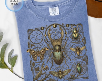 Vintage Entomology Shirt Insect Collection Tee, Scientific Bug Illustration, Gift for Bug Lovers