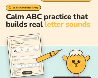 Uppercase Alphabet Tracing Worksheets Printable | Letter Sounds Practice A-Z | Preschool Handwriting PDF