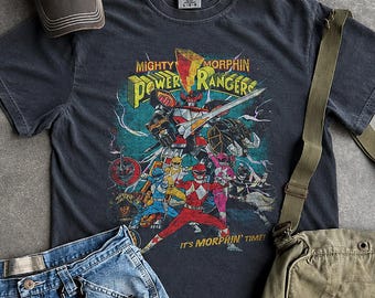 Mighty Morphin Power Rangers T-shirt | Retro TV Show Graphic