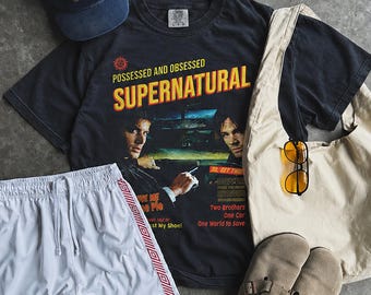 Supernatural Shirt, Dean Sam Winchester Graphic Tee, Retro Horror T Shirt