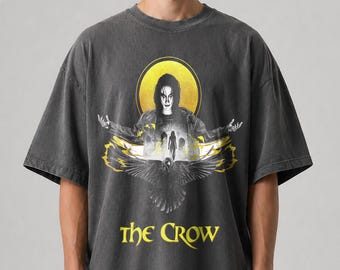 The Crow Graphic Tee, Vintage Gothic Black Shirt, Retro Movie T Shirt