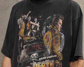 Death Proof Movie Poster T-shirt | Retro Grindhouse Car Stunt Design