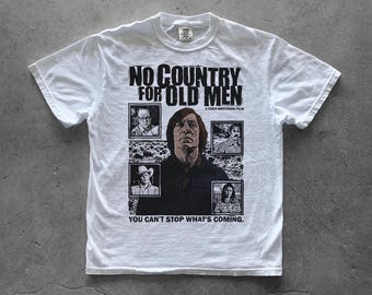 Retro Western Crime Movie Graphic Tee, No Country For Old Men T Shirt