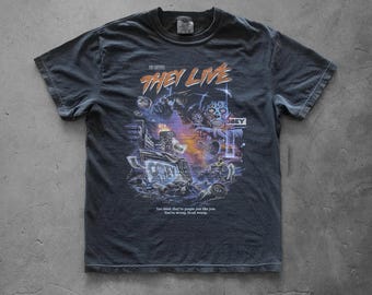 They Live Movie Shirt | Vintage John Carpenter Horror Tee | Retro Obey Sci-Fi Graphic